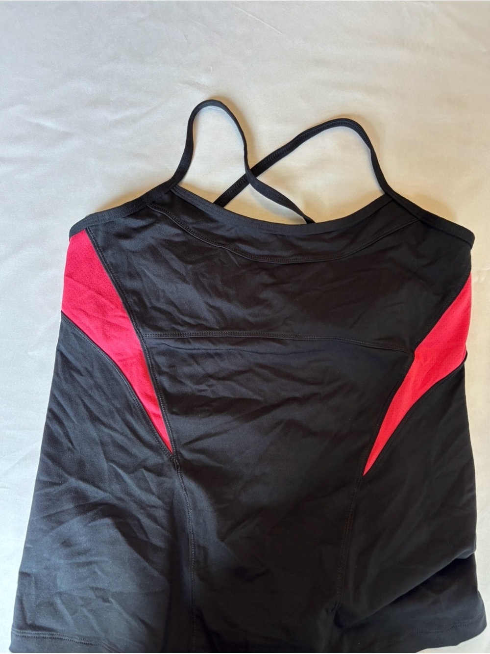 Fila Black and Pink Racerback Tank Top